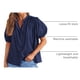 thumbnail image 4 of Camisa PRETTYGARDEN de algodón azul marino con botones y mangas farol para mujer M, 4 of 9