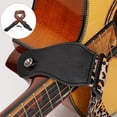 thumbnail image 2 of Adjustable Guitar Straps with Leather Ends Electric Acoustic Guitar Bass Strap Thicken Shoulder Belt Easy to Use, 2 of 8