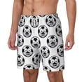 thumbnail image 2 of Uemuo Happy Soccer Pattern Mens Swim Trunks Quick Dry Board Shorts with Mesh Lining, Stretch Beach Shorts Quick Dry No-Chafing Board Shorts-Small, 2 of 9