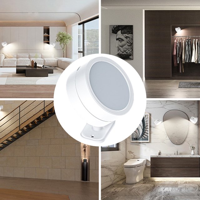 Luz ambiental, luz nocturna regulable, rotación de 360 grados para lectura, estudio, cabecera