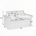 thumbnail image 5 of Modern Flannel Loveseat Sofa with Pull-out Bed 85cm Adjustable Back, 5 of 15