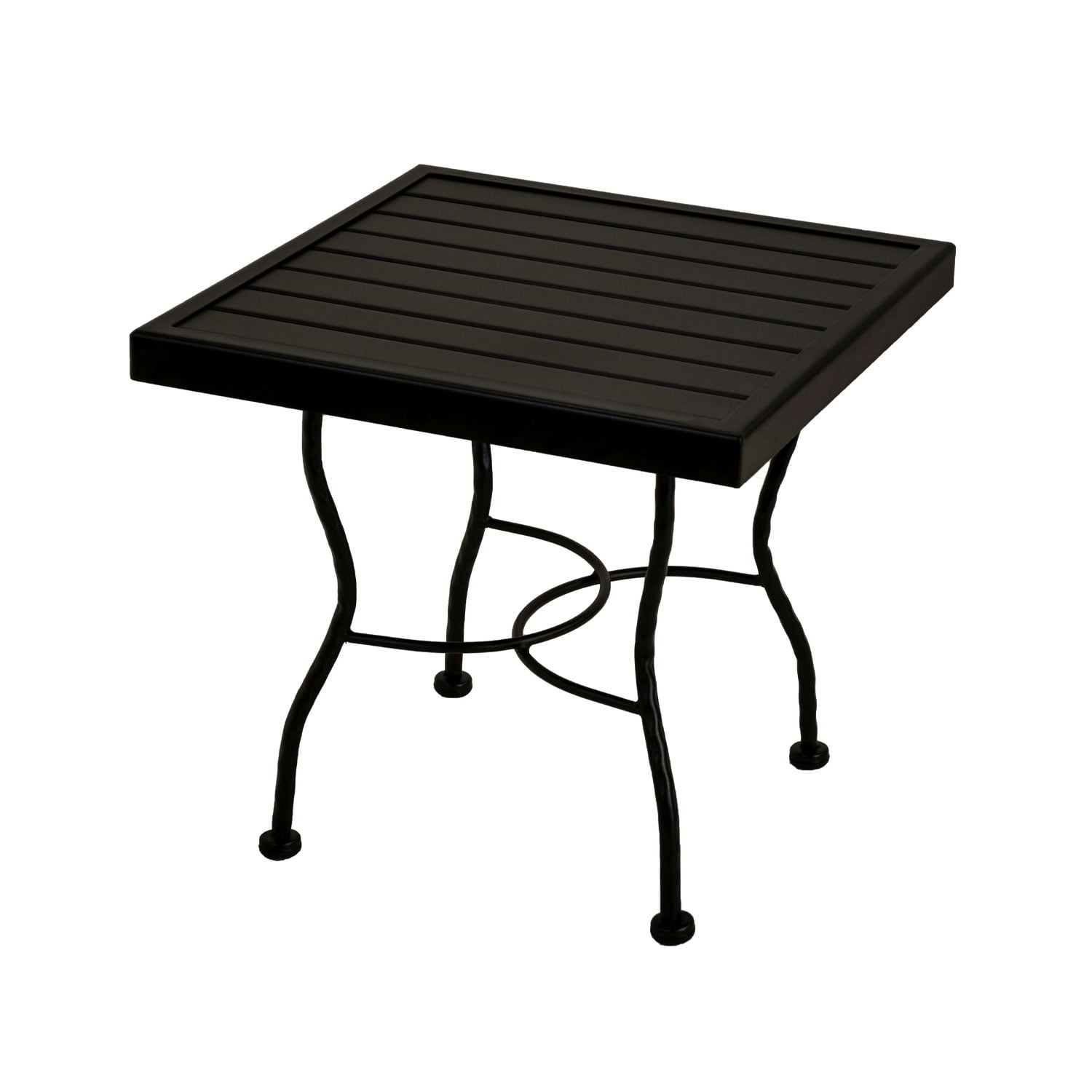 Meadowcraft Powder Coated Wrought Iron, Small Black Wrought Iron Patio Side Table