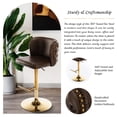 thumbnail image 4 of Sedona House Adjusatble 360° Swivel Barstools Set of 6, Modern PU Upholstered Bar Stools with the whole Back Tufted, for Home Pub, Kitchen Island, Brown, 4 of 9