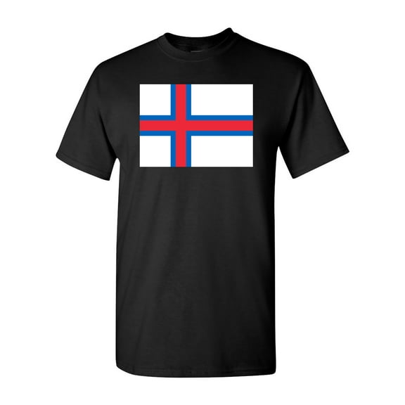 Faroe Islands Country Flag Adult DT T-Shirt Tee
