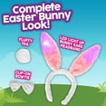 thumbnail image 2 of Bunny Ears 3 Piece Set - Includes Blinking LED Ears, Bowtie, Tail Outfit for Women, Men, Kids - One Size Fits All Headband, 2 of 5