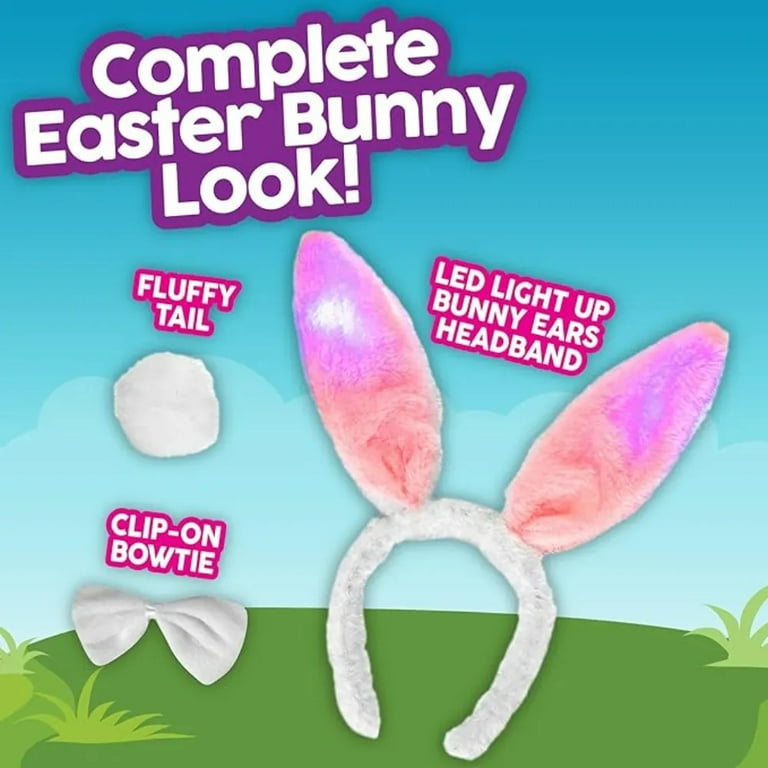 ? - 3 ? SETS of Bunny Ears! Amazon.com: 3-Piece Bunny Ears and Tail Costume Accessory  main image 2