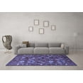 thumbnail image 3 of Ahgly Company Indoor Square Oriental Blue Industrial Area Rugs, 6' Square, 3 of 4
