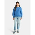 thumbnail image 2 of Time and Tru Women's Reverse Fleece Pullover Sweatshirt, XS-XXXL, 2 of 5
