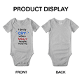 thumbnail image 3 of I Only Cry When Ugly People Hold Me Funny Baby Bodysuits For Boy Newborn-24 Monthes, 3 of 5