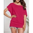 thumbnail image 6 of Zeagoo Womens Off Shoulder T-Shirts Lightweight Short Sleeves Chic Tops Casual Summer Wear, 6 of 6