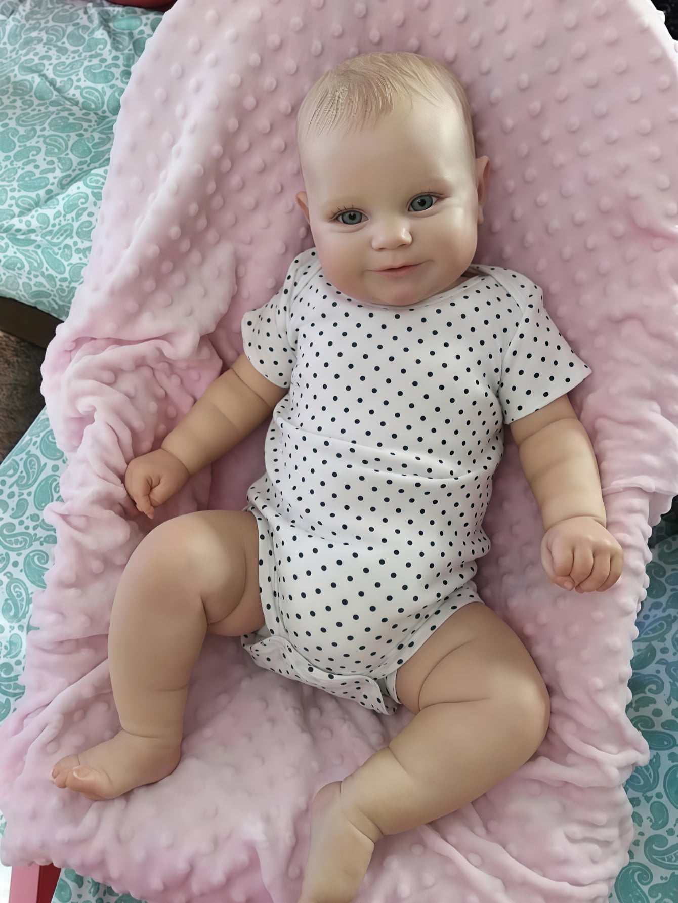 20 Inch Handmade Lifelike Reborn Doll - High Detail Vinyl Girl Baby Doll with Realistic Skin Texture - Gift for Kids Age 3+