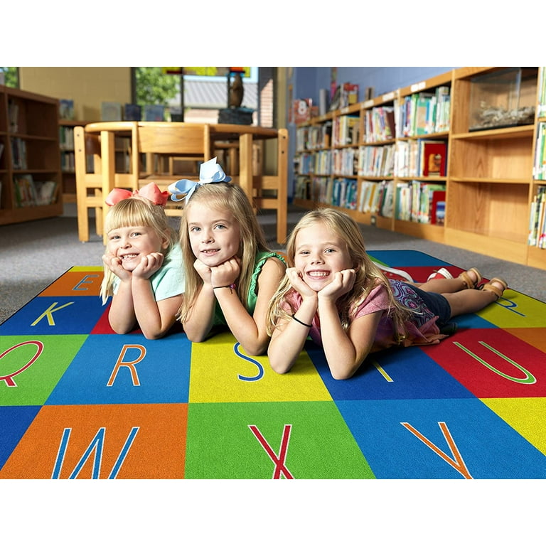 Flagship Carpets FE404-44A Rectangle Alphabet Seating Carpet,