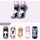 thumbnail image 4 of 5 pares de calcetines tobilleros cómodos para mujer, con diseño de animales, gatos y perros, de algodón, divertidos, para mujeres y niñas, talla única, 4 of 5
