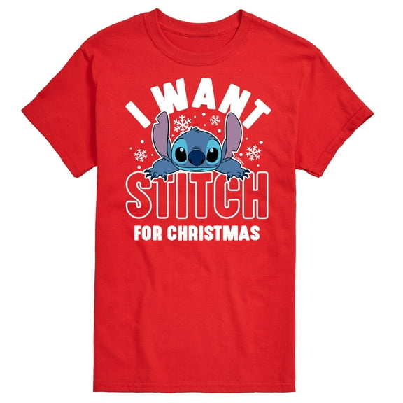 Lilo & Stitch - I Want A Stitch For Christmas - Men's Short Sleeve Graphic T-Shirt
