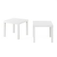 thumbnail image 2 of Pemberly Row Table d'Appoint Carrée Contemporaine, Ensemble de 2, Blanc, 2 of 5