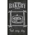 thumbnail image 2 of Haase, Andrea 10x14 Black Ornate Wood Framed with Double Matting Museum Art Print Titled - Chalkboard Bakery, 2 of 4