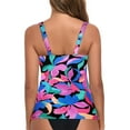 thumbnail image 7 of RELLECIGA Women's Tankini Top Plus Size Swimsuit for Women V Neck Twisted Tummy Control Ruched Bathing Suits, 7 of 7
