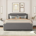 thumbnail image 2 of Queen Size Platform Bed with 4 Side Drawers,Upholstered Velvet Storage Bed Frame with Stud Trim Headboard and Footboard,Solid Wood Slats Support,No Box Spring Needed, 2 of 7