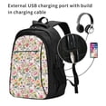 thumbnail image 2 of Balery Bunny Floral Print USB Charging Backpack for Men and Women - Water-Resistant, Anti-Theft Laptop Backpack with USB Port for Travel, Work, School, and College, 2 of 7