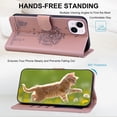 thumbnail image 2 of ELEHOLD Case for iPhone 13, Premium PU Leather Wallet Flip Case Folio Cover with Card Holder Kickstand,Rosegold, 2 of 6