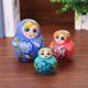 thumbnail image 5 of 1 Juego de 10 piezas de madera rusa anidada muñeca pintura a mano chica azul Matryoshka Craft Likrtyny juguetes de los niños, 5 of 9