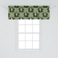 thumbnail image 2 of Ambesonne Owl Window Valance, Bird Sleeping on Tree Branch, 54" X 18", Pale Green and Emerald, 2 of 3