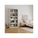 thumbnail image 1 of Qinaqin 5-Layer Retro Bookcase 62.87-Inch cm de Alturaigh Abierto Almacenamiento Floor-Standing Profundidadisplay Gabinete Easy to Assemble para Living Sala Dormitorio Oficina, 1 of 5