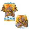 thumbnail image 5 of Naloa Animals on Noah's Ark1 Women's Short-Sleeved Pajama Set, Loungewear, Summer pajamas, Breathable Cozy - 4X-Large, 5 of 9
