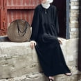 thumbnail image 5 of ZANZEA Womens Dresses Crew Neck Long Sleeve Casual Solid Long Maxi Dress, 5 of 5