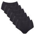 thumbnail image 1 of Sloggi Calzoncillos de cintura alta para mujer, pack de 6 - GO Daily Cotton Highwaist 6P, pantalones, algodón elástico Negro M (Medium), 1 of 3