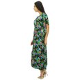 thumbnail image 5 of Bimba Exclusive Rayon Maxi Kaftan Chic Coverup Dress Drawstring Waist Night Wear, 5 of 8