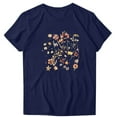 thumbnail image 2 of ALLLIST Womens Tops Summer Blue Crew Neck Short Sleeve Floral T-Shirts Womens Shirts, 2 of 3