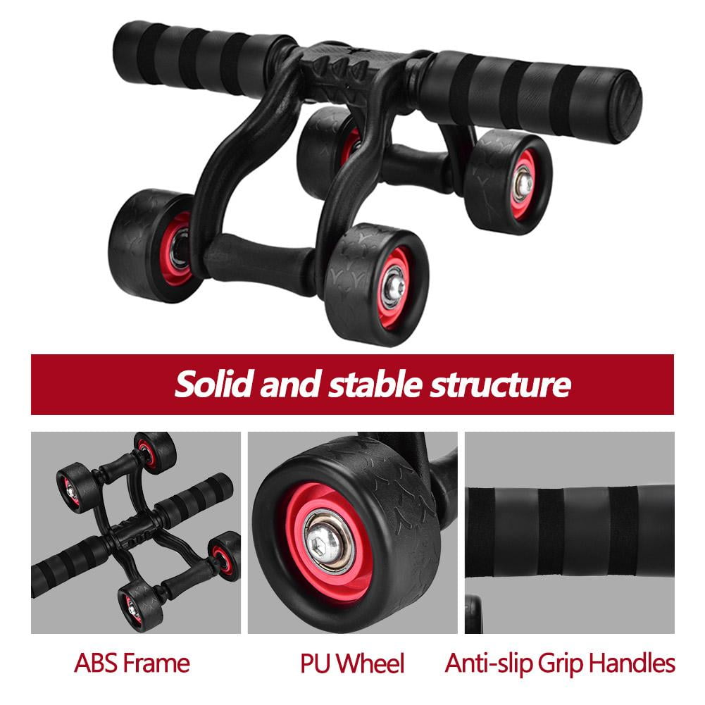 4 Wheels Innovative Ergonomic Podazz Ab Roller Wheel Set Fitness Equipment 