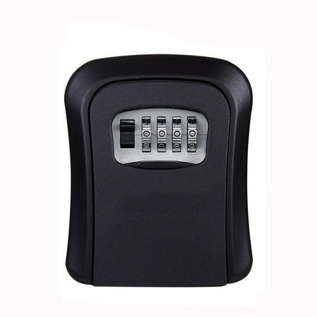 Wall Mount Key Safe Box with 4-Digit Combination Lock for Outdoor Security Large Capacity Key Storage Organizer