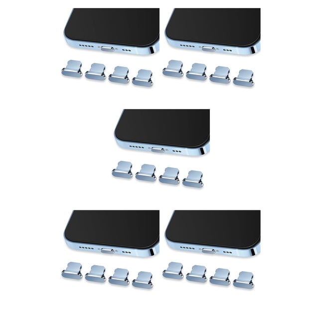 Tapones antipolvo Bearachild 4 Uds para puerto de cargador de teléfono Metal