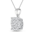 thumbnail image 1 of Pendentif Cercle de Rêve Rond en Or Blanc 10kt pour Femmes 1/2 Cttw, 1 of 1