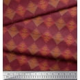 thumbnail image 2 of Soimoi Brown Cotton Voile Fabric Embroidery Style Art & Craft Printed Fabric 1 Yard 56 Inch Wide, 2 of 3