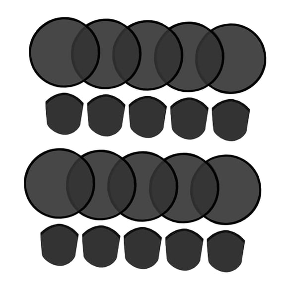 KLKCMS 10 Pieces Foldable Flying Disc Fans Fun DIY for Travel Festival Party Favors black