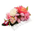 thumbnail image 4 of XASZHN Flower Hair Side Combs Slide Clips Floral Bows Hairpins Set Pink_003 One Size, 4 of 6