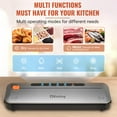 thumbnail image 3 of Vacuum Sealer, 75KPa Vacuum Sealer Machine, 5-in 1 Fully Automatic Food Sealer with Starter Kits with 15 Bags, Food Vacuum Saver for Dry/Wet Food, with Cutter, Easy Clean, Compact, 3 of 6