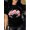 Black, variant on 1pc Women'S Floral Rose Print T-Shirt - Casual Crew Neck Polyester Knit Fabric Tee, Regular Length, Breathable & Comfortable for All Seasons
