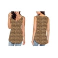thumbnail image 3 of Haute Edition Henley Button Up Printed Flowy Tank Tops with Plus Sizes, 3 of 4
