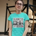 thumbnail image 3 of Tee Hunt Oldometer 49-50 T-Shirt 50th Anniversary 50 AF Funny Odometer Women's T-Shirt Tee, Light Blue, Large, 3 of 5