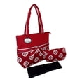 thumbnail image 6 of SazyBee 3 piece Diaper Tote Bag Set - Custom Embroidery Available Burgundy Medallions, 6 of 6