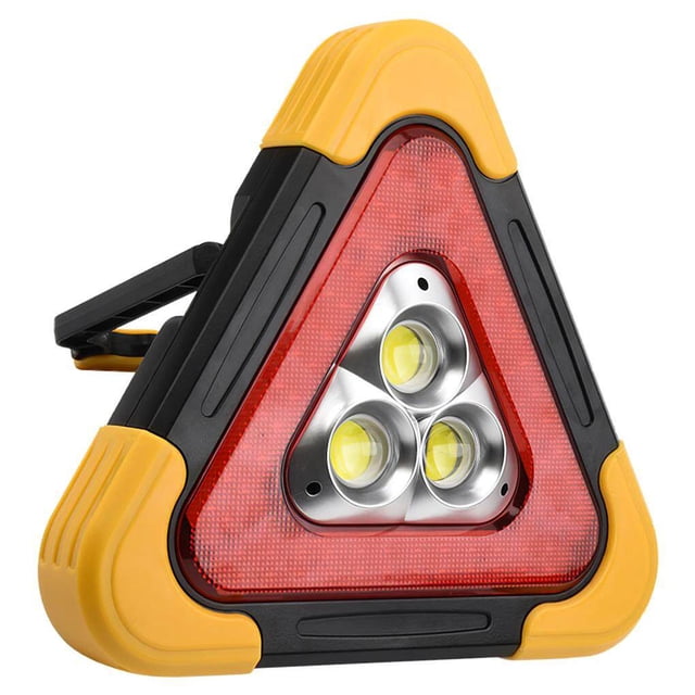 Matsuzay Luz de trabajo portátil Carga solar Coche Triángulo Luz roja blanca Señal de advertencia Carga USB Luz de inundación LED con cinco modos de Iluminación y accesorios Matsuzay HA024043-00