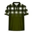 thumbnail image 4 of BiZtdJrK Men's Big and Tall Polos Shirts Fashion Plaid Printed Golf Shirts Casual Short Sleeve Button Lapel Tennis Tops 2025 Summer Fashion Plaid Blouse Black XL Ofertas en Walmart, 4 of 6