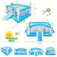 thumbnail image 5 of HONGLONG Kids Inflatable Bounce House Castle Jumper Moonwalk with Blower, 5 of 7
