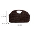 thumbnail image 3 of Handwoven Woven Tote for Summer Beach Casual Shoulder Carryall Purse Lightweight Stylish Boho Handbag, 3 of 7
