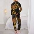thumbnail image 6 of Goofa Embroidery Chicken Rooster Printed Women’s 2 Piece Pajama Set Super,Pajamas Women's Long Sleeve Sleepwear Soft Button Down Loungewear Pjs Lounge Set Nightwear-Large, 6 of 9