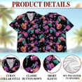 thumbnail image 5 of Netecom Tropical Neon Mushroom Hawaiian Shirt for Men, Fungi Lover Gifts, Botanical Button Down Summer Beach Shirts, 5 of 6